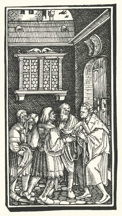 Grabado de De Remediis Utriusque Fortunae (Remedios para la Fortuna Buena y Mala) de Petrarca de Hans (after) Burgkmair