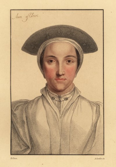 Ana de Cleves o Amalia de Cleves.,1812 (grabado) de Hans (after) Holbein the Younger