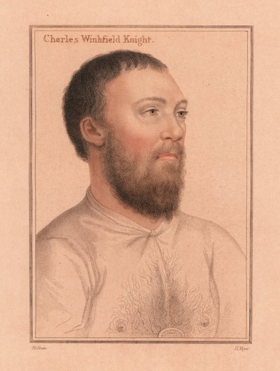 Charles Wingfield del castillo de Kimbolton, ,1812 (grabado) de Hans (after) Holbein the Younger