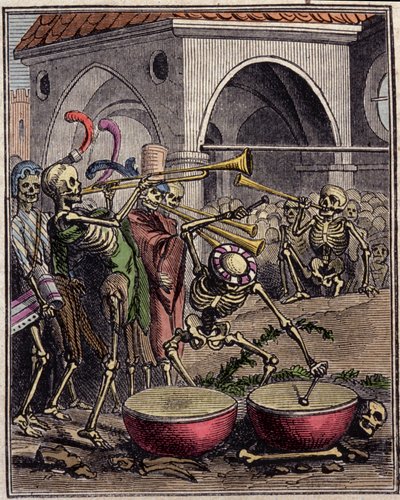 Grabado de una “Danza macabra” de Hans Holbein el joven (1497-1543). de Hans (after) Holbein the Younger