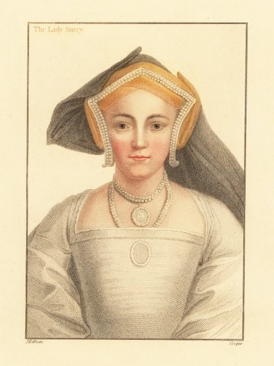 Frances Howard, Condesa de Surrey,1812 (grabado) de Hans (after) Holbein the Younger
