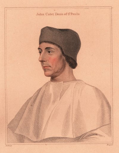 John Colet, deán de la catedral de San Pablo,1812 (grabado) de Hans (after) Holbein the Younger