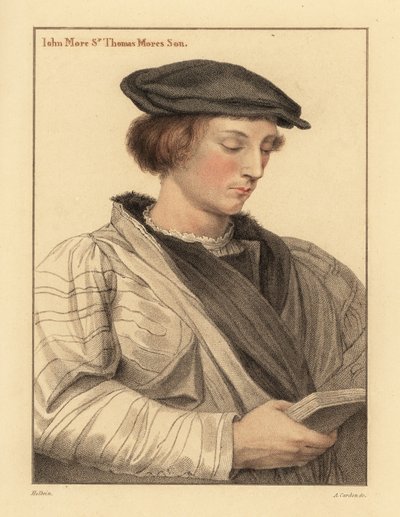 John More, de 19 años, hijo de Sir Thomas More. ,1812 (grabado) de Hans (after) Holbein the Younger
