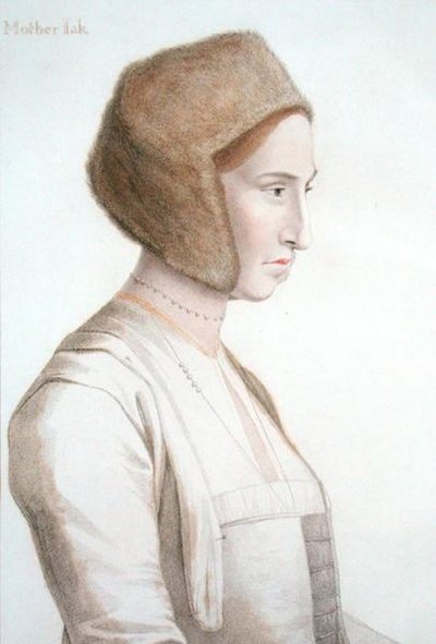 Madre Jackson, nodriza del futuro Eduardo VI, grabado por Francesco Bartolozzi de Hans (after) Holbein the Younger