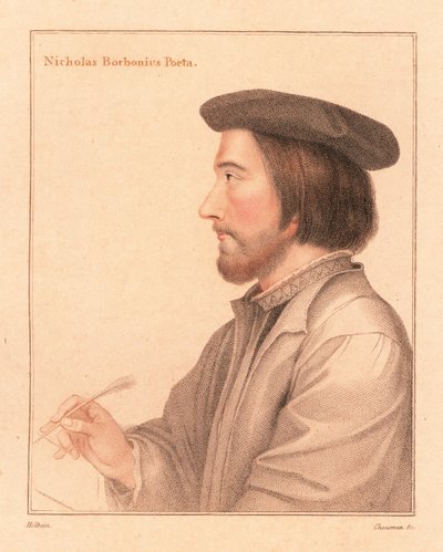 Nicholas Borbonius, poeta y preceptor latino,1812 (grabado) de Hans (after) Holbein the Younger