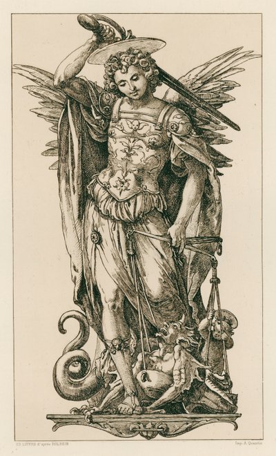 San Miguel (grabado) de Hans (after) Holbein the Younger
