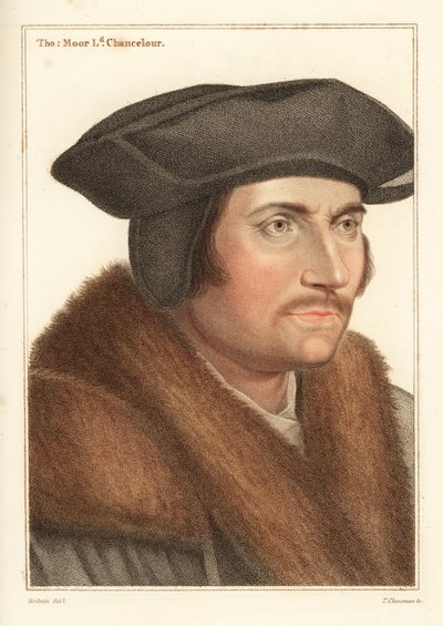 Sir Thomas More, Lord Canciller del Rey Enrique VIII,1812 (grabado) de Hans (after) Holbein the Younger
