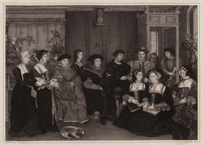 La familia de Sir Thomas More (grabado) de Hans (after) Holbein the Younger