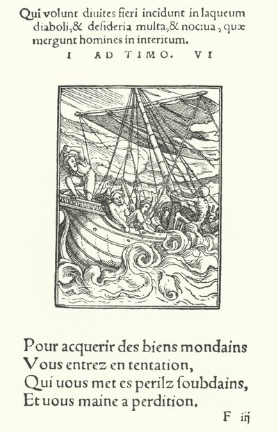 El marinero en una tormenta de Hans (after) Holbein the Younger