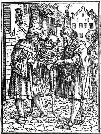 La muerte fingida de Hans Holbein el Joven (1497-1543): el abogado (grabado) de Hans (after) Holbein the Younger