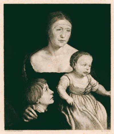 La esposa de Holbein (grabado) de Hans (after) Holbein the Younger