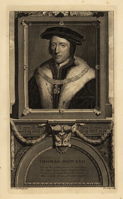 Thomas Howard, III duque de Norfolk (1473-1554) (grabado) de Hans (after) Holbein the Younger