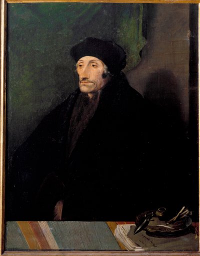 Retrato de Erasmo de Rotterdam, humanista holandés de Hans (attr. to) Holbein the Younger