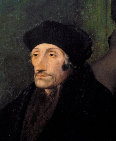 Retrato de Erasmo de Rotterdam, humanista holandés de Hans (attr. to) Holbein the Younger