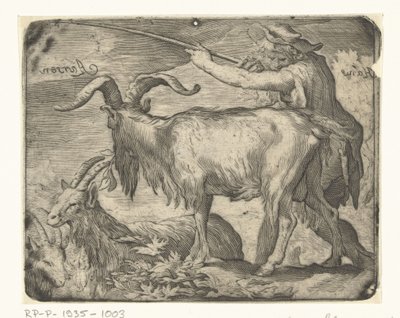 Niño con cabras de Hans Aarsen (signed by artist)
