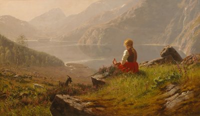 El domingo de la lechera (óleo sobre lienzo) de Hans Andreas Dahl