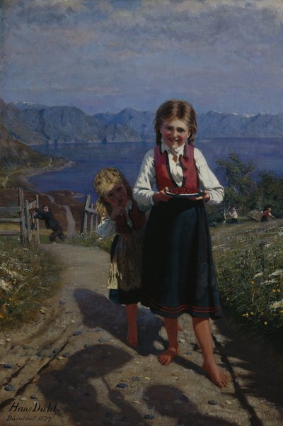 Dos hermanas con fresas de Hans Andreas Dahl