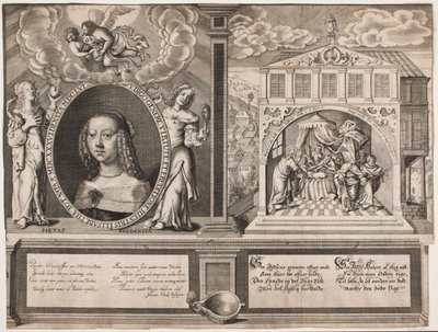 Elisabeth Thott y escena con la resurrección de la hija de Jairi de Hans Andreas Greys