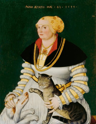 Retrato de Cleophea Holzhalb, nee Krieg von Bellikon por Asper, Hans (1499-1571). Óleo sobre madera de Hans Asper