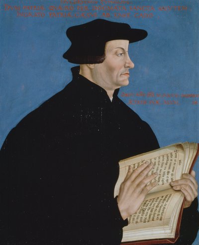 Retrato de Huldrych Zwingli (1848-1531) de Hans Asper