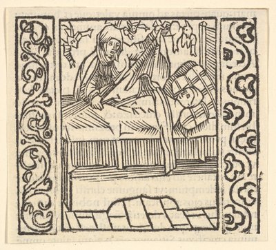 Cuidando a los Muertos, ilustración de Speculum Passionis, 1507 de Hans Baldung