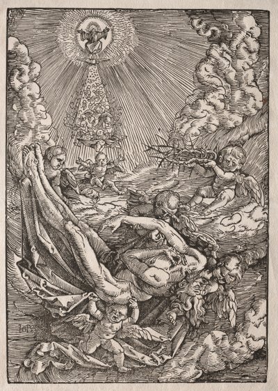 Christ Carried to Heaven by Angels de Hans Baldung