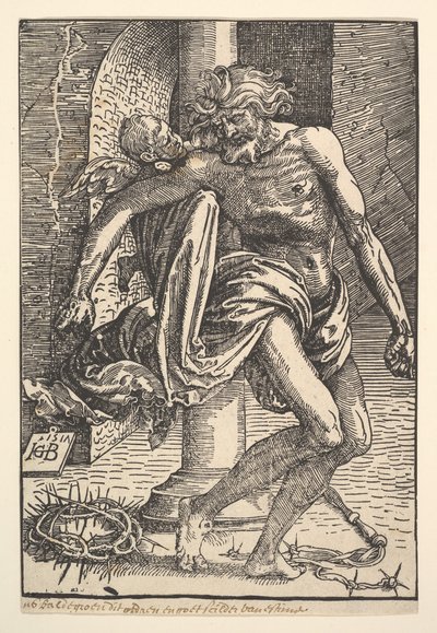 Cristo con los Instrumentos de Tortura Sostenido por un Pequeño Ángel, 1517 de Hans Baldung