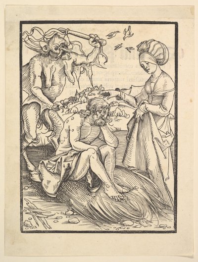 Job Tentado por un Demonio, 1509 de Hans Baldung