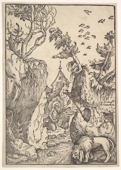 San Jerónimo en el desierto, ca. 1511 de Hans Baldung