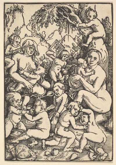 Dos madres con niños Die Kinderaue, ca. 1512 de Hans Baldung