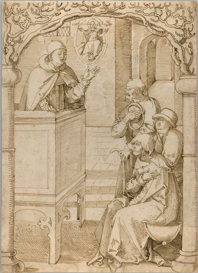 Un monje predica de Hans Baldung Grien