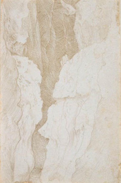 Una garganta profunda con un arroyo caudaloso en el fondo de Hans Baldung Grien