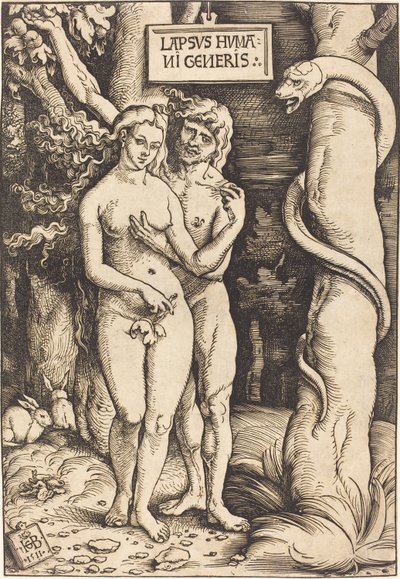 Adán y Eva, 1511 de Hans Baldung Grien
