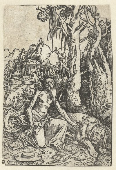 San Jerónimo como penitente en el desierto de Hans Baldung Grien