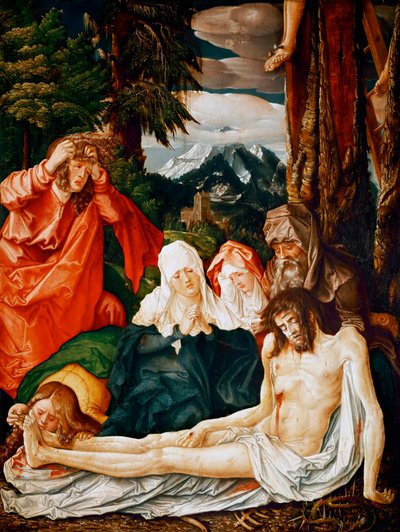 "" Lamentation sur la mort du christ "" (La lamentación sobre Cristo) Peinture de Hans Baldung, dit Grien (Baldung Grien) (1484-1545) de Hans Baldung Grien
