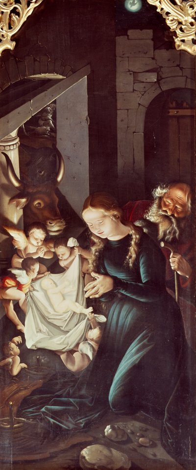 Natividad de Jesús, panel de Historias de la Virgen de Hans Baldung Grien