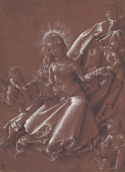 La Virgen leyendo, rodeada de ángeles y el niño Jesús de Hans Baldung Grien