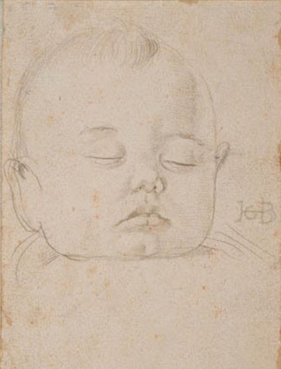La Cabeza de un Niño Dormido, de Frente de Hans Baldung Grien