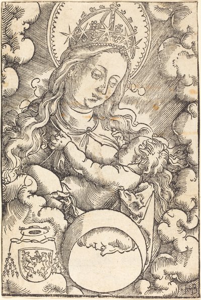Virgen y niño en las nubes de Hans Baldung Grien