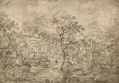 Paisaje con Abraham y ángeles, 1567 de Hans Bol
