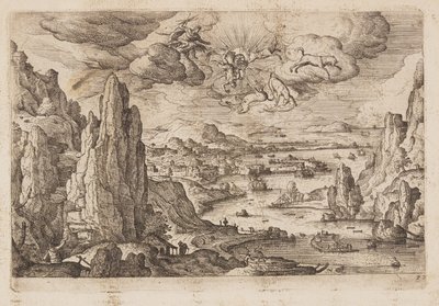 Lámina 27, de Paisajes con escenas del Antiguo y Nuevo Testamento y las Metamorfosis de Ovidio de Hans Bol