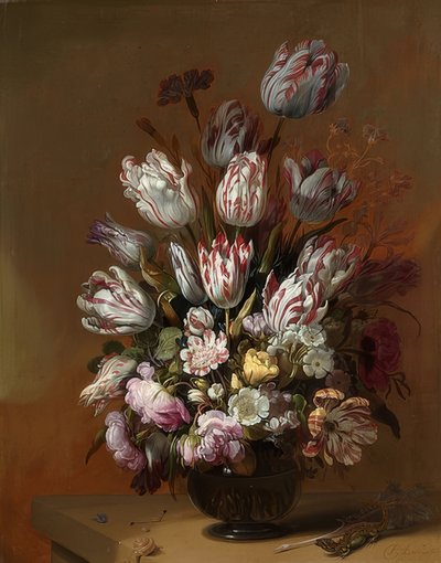 Naturaleza muerta con flores de Hans Bollongier