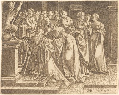 Salomón adorando ídolos de Hans Brosamer