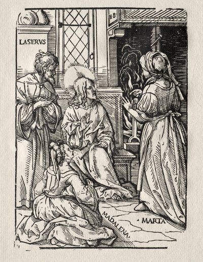 Cristo en la casa de Lázaro de Hans Burgkmair