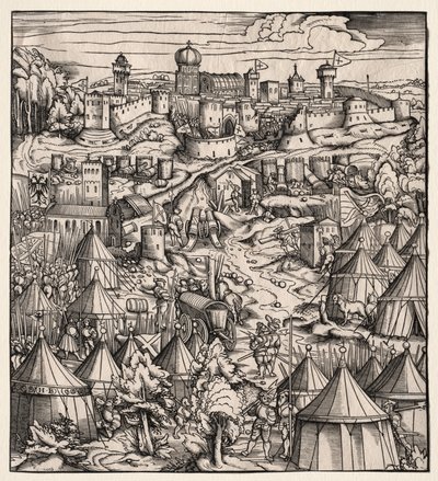 Der Weisskunig (El Rey Blanco): El Asedio de Padua de Hans Burgkmair