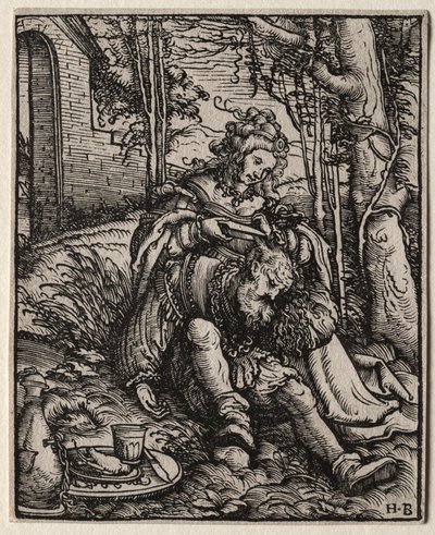 Sansón y Dalila, 1519 de Hans Burgkmair
