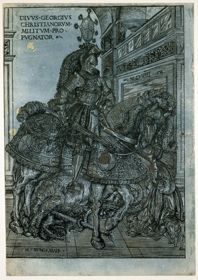 San Jorge a caballo, 1508 de Hans Burgkmair