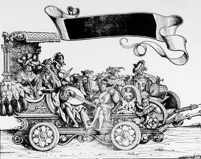 El Séquito Musical, de la Procesión Triunfal de Maximiliano, c.1516-18 de Hans Burgkmair