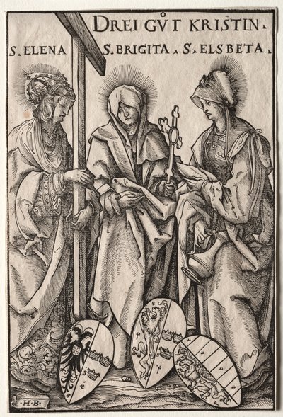 Las Tres Heroínas Cristianas: Santas Elena, Brígida y Isabel de Hans Burgkmair