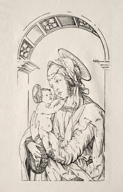 La Virgen con el Niño bajo un arco, 1508 de Hans Burgkmair